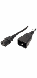 PREMIUMCORD Kabel síťový propojovací 230V 10A 1m, konektory IEC 320 C13 - IEC 320 C20
