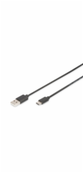 Digitus Připojovací kabel USB C na A  1,0 m, 3A, 480 MB, verze 2.0