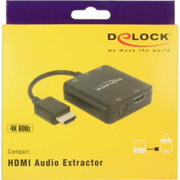 Adaptér DeLOCK Zástrčka HDMI > HDMI + TOSLINK S/PDIF + zá...