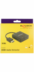 Adaptér DeLOCK Zástrčka HDMI > HDMI + TOSLINK S/PDIF + zásuvka 3,5 mm jack