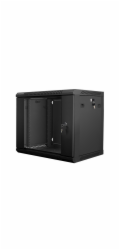LANBERG Nástěnný rack 19 9U 600X450mm černý flat pack WF01-6409-10B LANBERG RACK CABINET 19” WALL-MOUNT 9U/600X450 (FLAT PACK) V2 BLACK