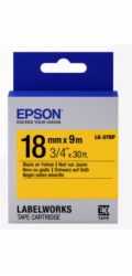 Epson Label Cartridge Pastel LK-5YBP Black/Yellow 18mm (9m)