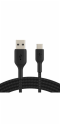 Belkin kábel Boost Charge Braided USB-A to USB-C 3m - Black