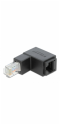 DeLOCK adaptér RJ-45 zástrčka Cat.6 > zásuvka, pod úhlem 90°