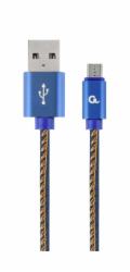 Gembird USB kabel Micro USB kabel prémiové džíny 1 m-CC-USB2J-AMmBM-1M-BL