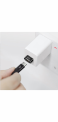 Baseus adaptér USB samec na USB-C samice 3A, černá