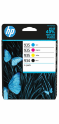 HP 934 originální inkoustová kazeta černá, azurová, purpurová, žlutá 6ZC72AE HP 934 Black / 935 CMY Ink Cartridge 4-Pack