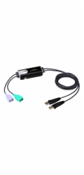 ATEN 2-Portový  USB Bezokrajový kabelový KVM přepínač