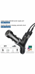 Baseus CCALL-YX01 Nabíječka do Auta Y Type 2xUSB + Extender Black