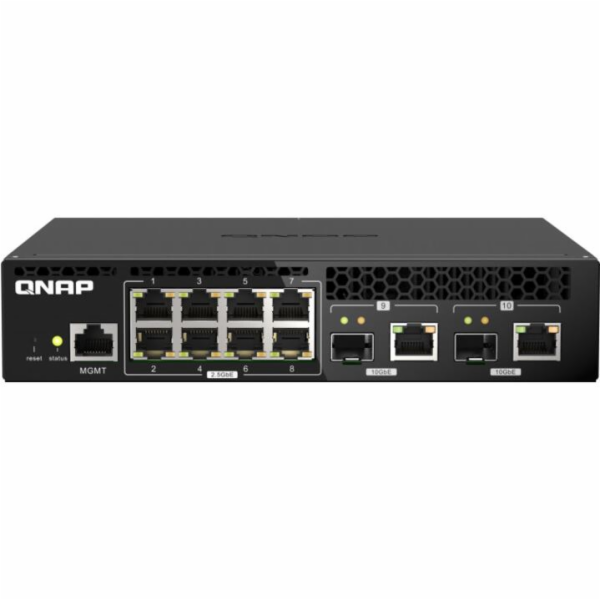 QNAP řízený switch QSW-M2108R-2C (8x 2,5GbE RJ45 a 2x kom...