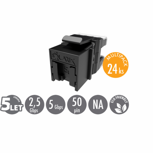 Keystone Solarix CAT5E UTP RJ45 černý pro kleště MULTIPAC...