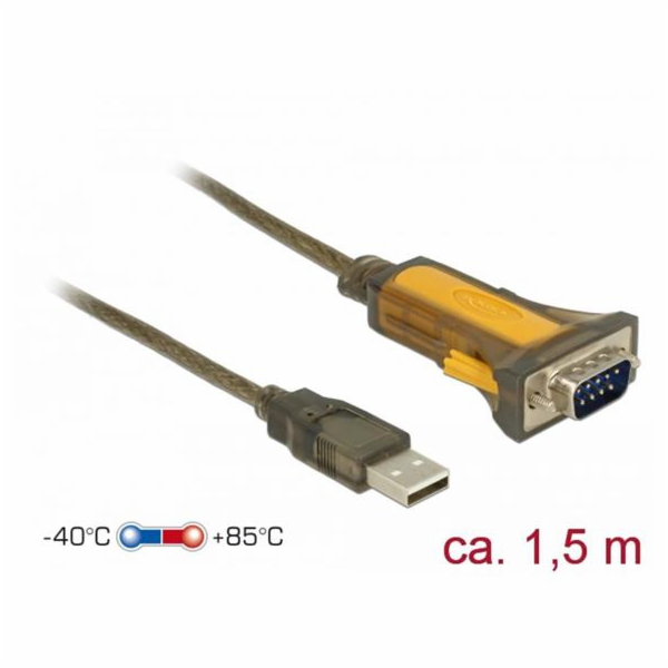 Delock USB adaptér 65840 USB - RS-232 šedý (65840)