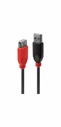 Lindy USB 2.0 aktivní prodlužovací kabel Slim, USB-A samec > USB-A samice (černý, 5 metrů)