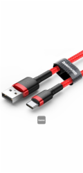 Baseus datový kabel Cafule USB-C 2m 2A červený