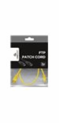 Gembird PP22-0,5M/Y Patch FTP kat. 5e, 0,5m, žlutý Gembird patch kabel CAT5e, FTP, 0.5 m, žlutý