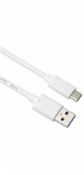 PremiumCord kabel USB-C - USB 3.0 A (USB 3.2 generation 2, 3A, 10Gbit/s) 1m, bílá