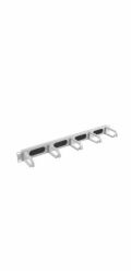 LANBERG 19" CABLE MANAGEMENT BRUSH PANEL 5 RINGS- TYPE B 1U GREY  