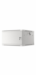 LANBERG Nástěnná jednodílná skříň 19", 6U/600x600 FOR SELF-ASSEMBLY plechové dveře šedá (RAL7035)   (v rozloženém stavu)