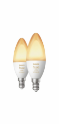 Philips Hue LED Lampe E14 2er Set 5,2W 320lm White Ambiance
