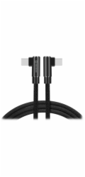 Swissten kabel Arcade USB-C/USB-C 1,2m, černá Swissten textilní datový kabel Arcade USB-C / USB-C 1,2 M /L konektory/ Černý