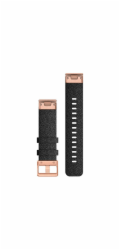 Garmin Řemínek QuickFit 20, nylonový, černý, růžovozlatá přezka