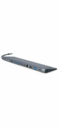 Gembird A-CM-COMBO9-01 Gembird USB-C 9v1 multiport USB + HDMI + VGA + PD + čtečka karet + LAN + audio