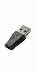PremiumCord USB redukce USB 3.0 A - USB-C  (M/F), černá
