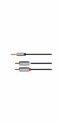 Kabel Jack 3.5mm stereo/2x Cinch 1,8m KRUGER & MATZ KM1214 Basic