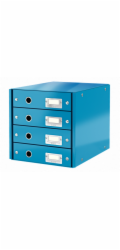 LEITZ Zásuvkový box  Click&Store, 4 zásuvky, modrá