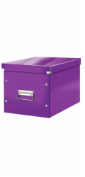 LEITZ Čtvercová krabice  Click&Store, velikost L (A4), purpurová