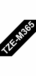 Brother - TZE-M365  (matný povrch), černá / bílá   (36mm, 8m)