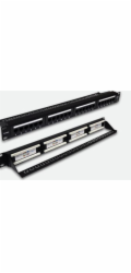 Alantec PK001 Patch panel UTP cat.6, 24 portů LSA s policí 1U 19"