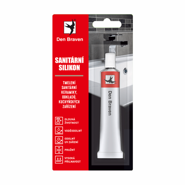 Den Braven Sanitární silikon 280ml transparentní RL
