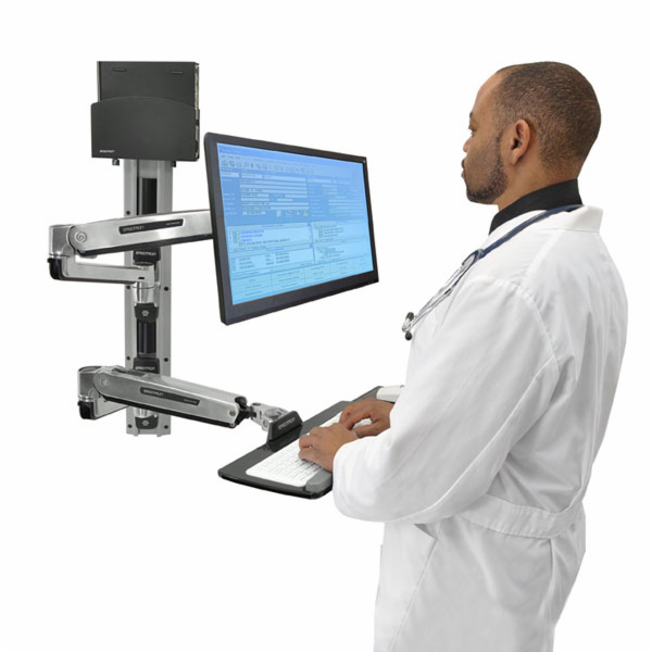 ERGOTRON LX Sit Stand Wall Mount System, Small Black CPU ...