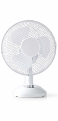 NEDIS FNTB10CWT23 stolní ventilátor/ průměr 23 cm/ výkon 22 W/ 2 rychlosti/ funkce oscilace/ kabel 1,5 m/ bílý