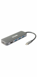 D-Link DUB-2333 USB-C Hub with HDMI and 3x USB3.0, mini docking station