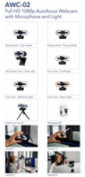VERBATIM WebCam AWC-02 Full HD 1080p Autofocus, Microphon, Light
