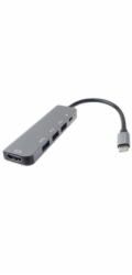 PremiumCord USB-C na HDMI + USB3.0 + 2x USB2.0 + PD(power delivery) adaptér