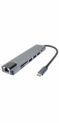 PremiumCord Adaptér USB-C na HDMI + USB3.0 + USB2.0 + PD + SD/TF + RJ45