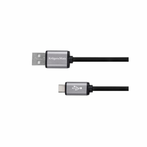 Kabel KRUGER & MATZ KM1240 Basic USB/USB-C 1,8m Black