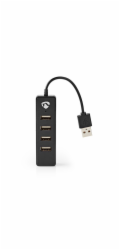 Rozbočovač USB 2.0, 4 porty, černý