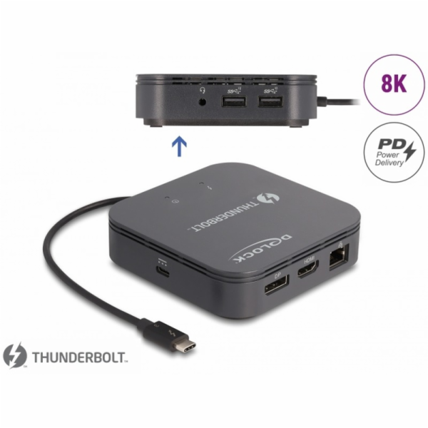 Delock Thunderbolt 3 Mini Dokovací stanice 8K - DisplayPo...