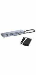 i-tec USB-C Metal Ergonomic 4K 3x Display Docking Station, PD 100W + i-tec Universal Charger 100W (bundle)
