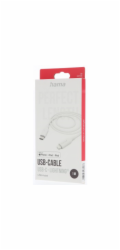 Hama MFi USB-C Lightning kabel pro Apple, 1 m, bílá