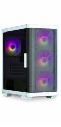 Zalman skříň M4 White / miniT / 4x 120mm ARBG fan / 2xUSB 3.0 / 1xUSB 2.0 / tvrzené sklo / bílá