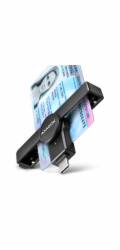 AXAGON CRE-SMPC, USB-C PocketReader čtečka kontaktních karet Smart card (eObčanka, eID klient)