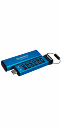 Kingston IronKey Keypad 200 256GB IKKP200C/256GB Kingston Ironkey Keypad 200C/256GB/280MBps/USB 3.0/USB-C/Modrá