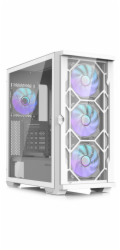 Zalman skříň Z10 Duo / ATX / 4x120 mm ARGB fan / 2xUSB 3.0 / USB-C / tvrzené sklo / bílá