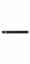 Rack napájecí lišta PDU 10xC13 1U 16A C19 2m