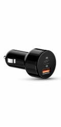 GENIUS autonabíječka PD-36AC-Car, 36W (2x18W), rychlé nabíjení, USB-C PD3.0, USB-A QC3.0, černá